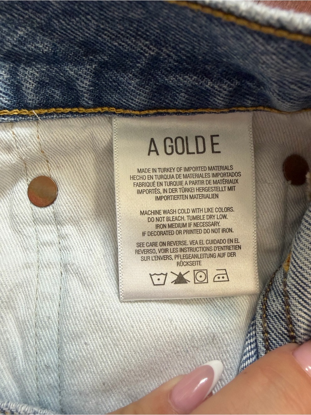 AGOLDE Parker Vintage Cut Off Denim Shorts SZ 27 - Picture 4 of 5